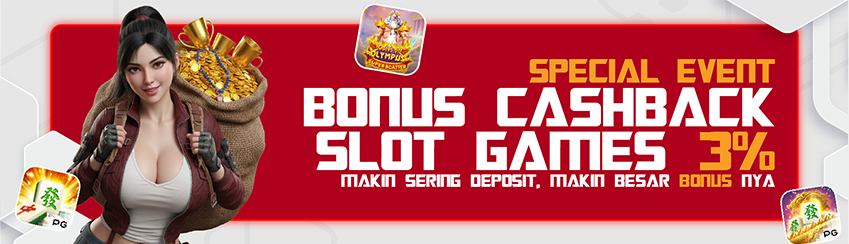 BONUS CASHBACK SLOT 3%
