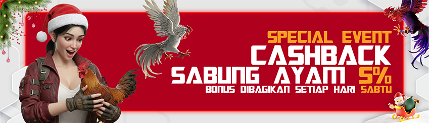 CASHBACK SABUNG AYAM 5%